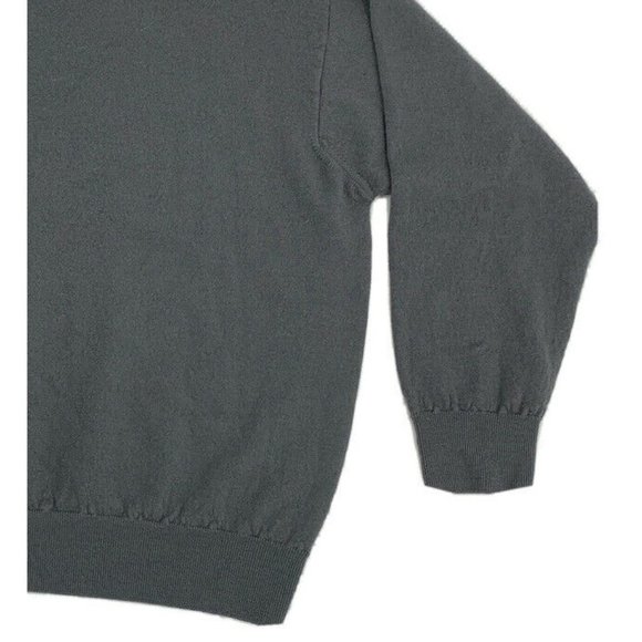 Men's Pebble Beach Collection Long Sleeve V-Neck Sweater Gray Woolmark Golf - Picture 11 of 12